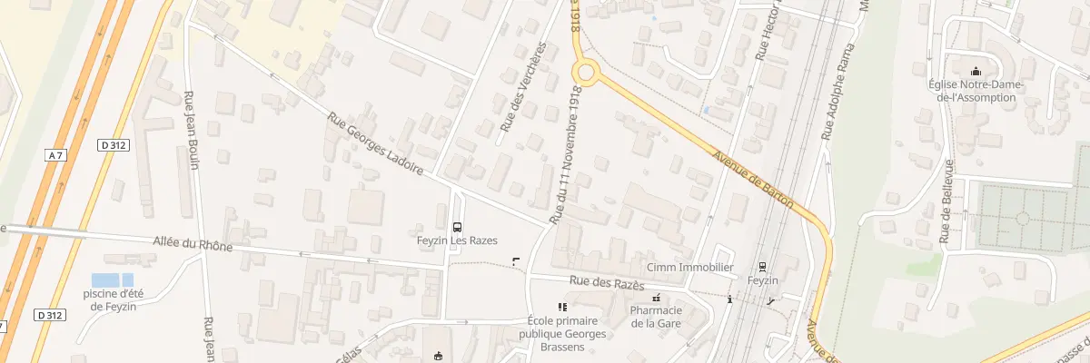 Plan du 3 Rue du Onze Novembre 1918 à Feyzin