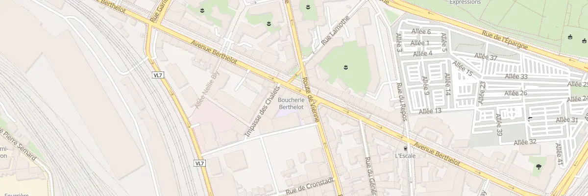 Plan du 150 Av Berthelot à Lyon 7e Arrondissement