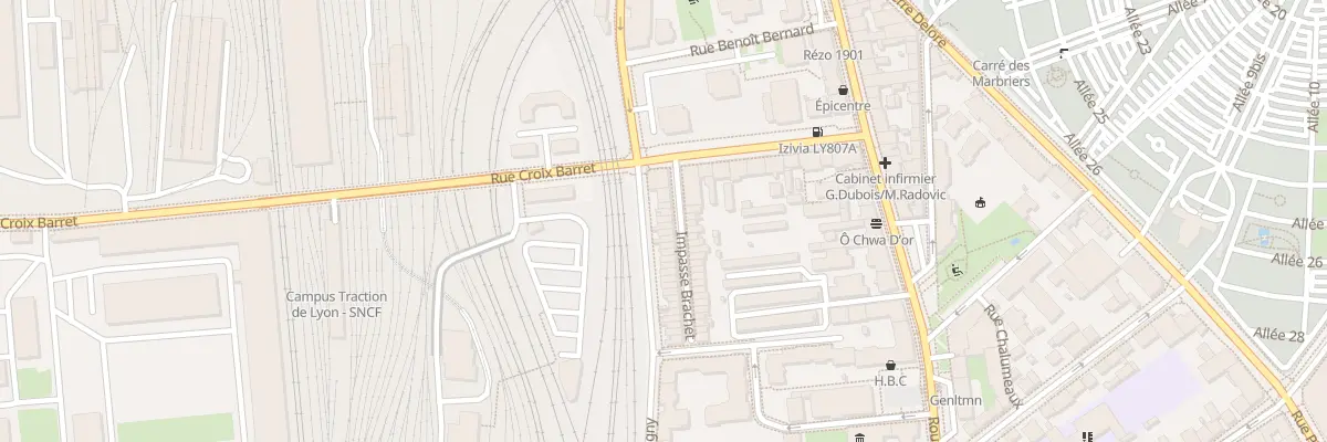 Plan du 6 Imp Brachet à Lyon 8e Arrondissement