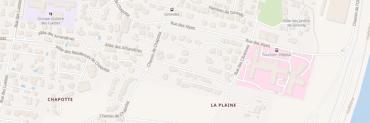 Plan du 131 Che de Chapotte à Tournon-sur-Rhône