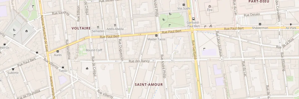 Plan du 27 Rue des Rancy à Lyon 3e Arrondissement