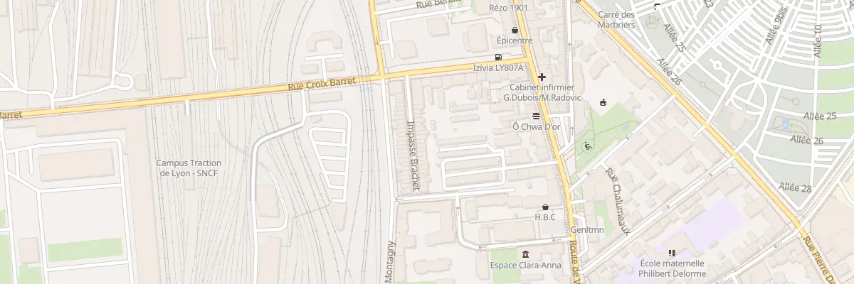 Plan du 19 Imp Brachet à Lyon 8e Arrondissement