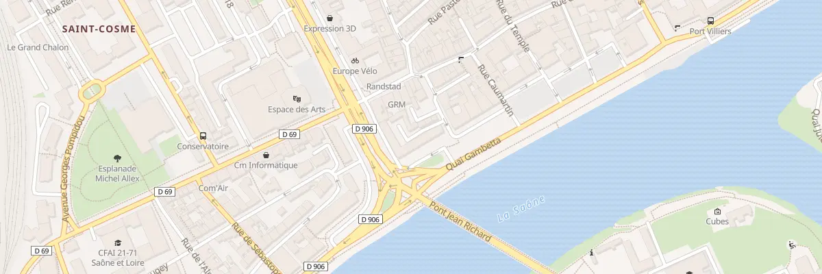 Plan du 34 Quai Gambetta à Chalon-sur-Saône