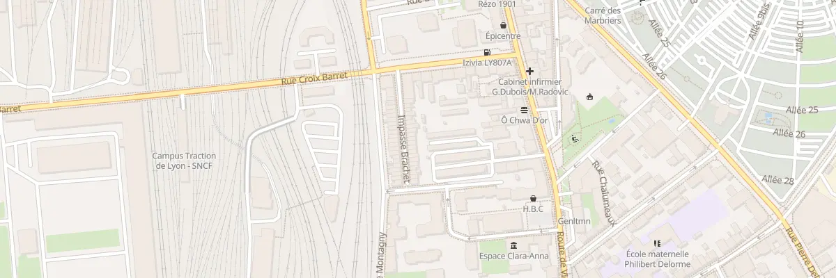 Plan du 21 Imp Brachet à Lyon 8e Arrondissement