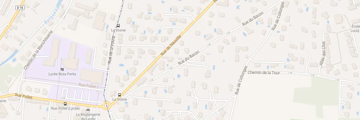 Plan du 550 Rue du Bacon à Montanay