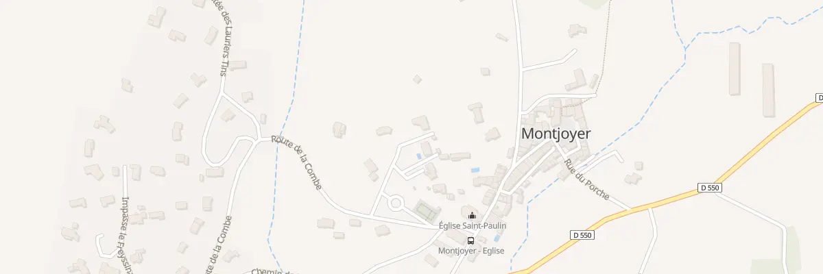 Plan du 9000 La Combe à Montjoyer