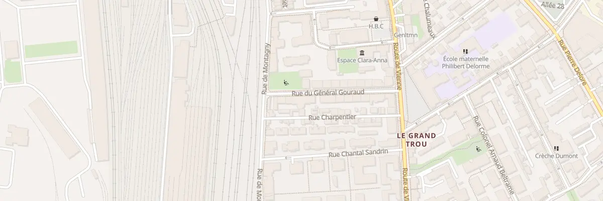 Plan du 8 Rue Général Gouraud à Lyon 8e Arrondissement