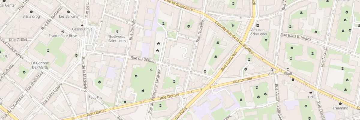 Plan du 37 Rue du Béguin à Lyon 7e Arrondissement
