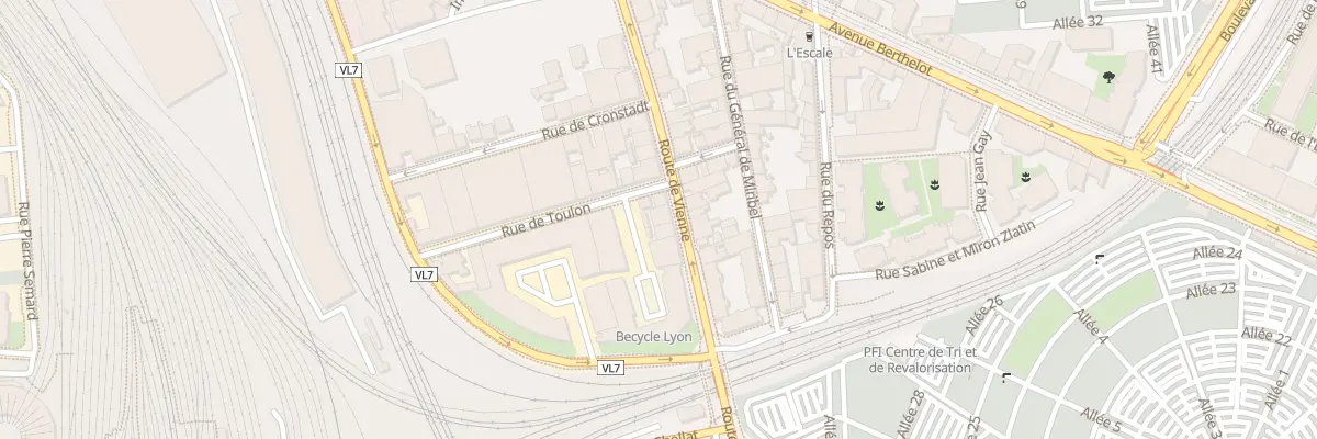 Plan du 72 Rte de Vienne à Lyon 7e Arrondissement