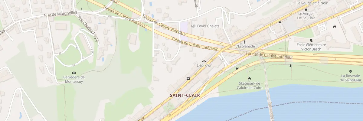 Plan du 97 All du Petit Versailles à Caluire-et-Cuire