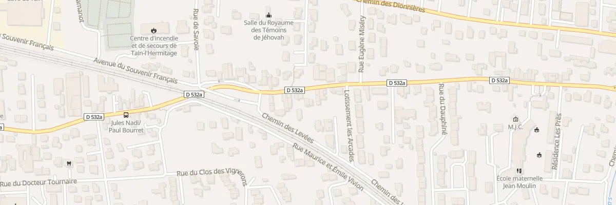 Plan de Che des Levees à Tain-l’Hermitage