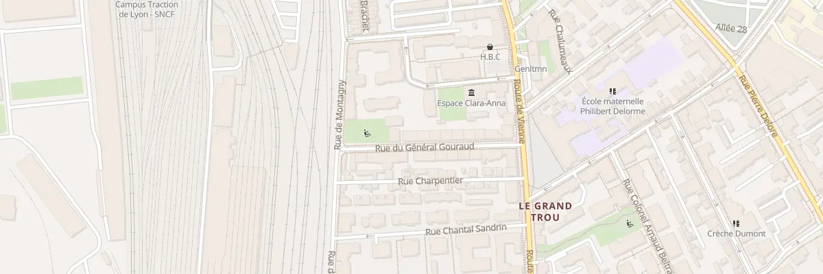 Plan du 11 Rue Général Gouraud à Lyon 8e Arrondissement