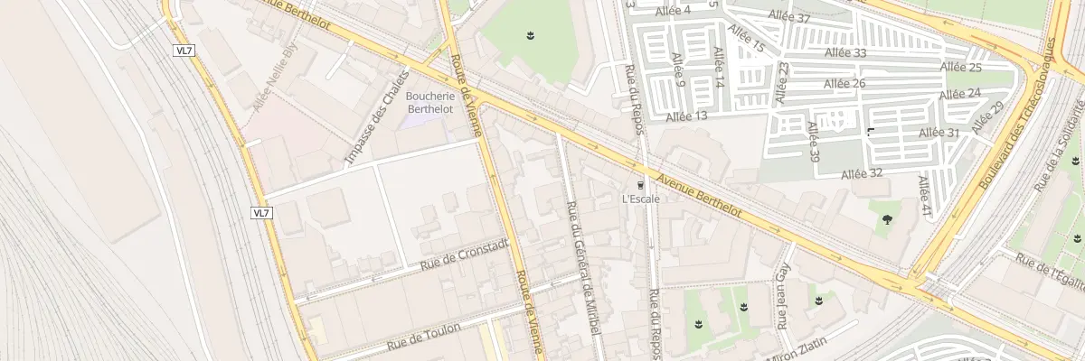 Plan du 164 Av Berthelot à Lyon 7e Arrondissement
