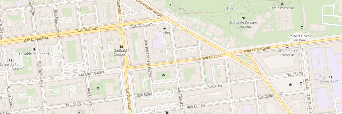 Plan du 8 Rue Tête d’Or à Lyon 6e Arrondissement