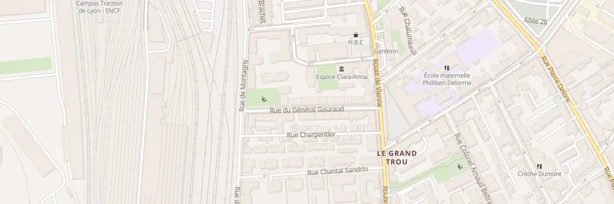 Plan du 13 Rue Général Gouraud à Lyon 8e Arrondissement