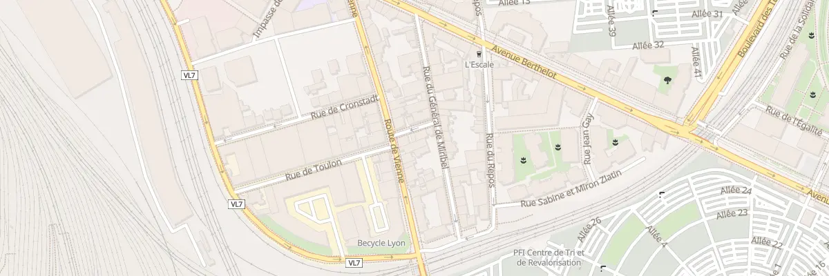 Plan du 73 Rte de Vienne à Lyon 7e Arrondissement