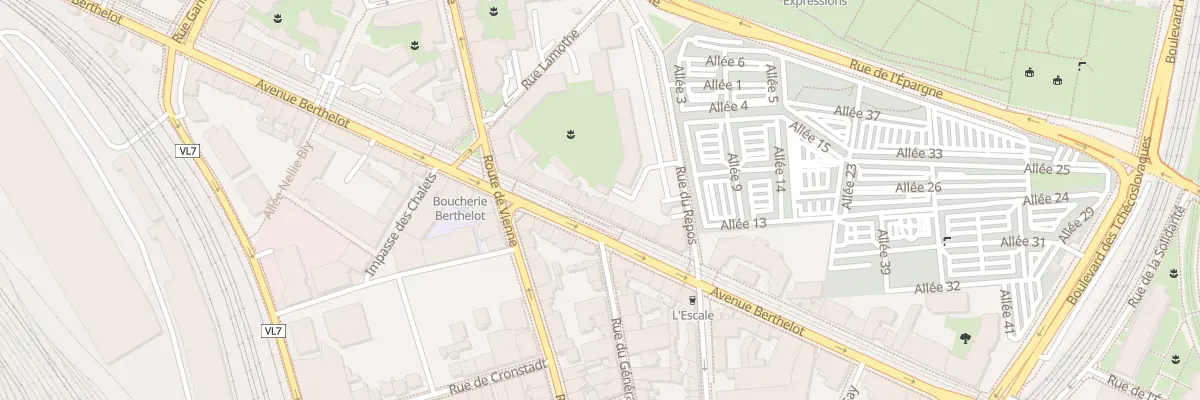 Plan du 163 Av Berthelot à Lyon 7e Arrondissement