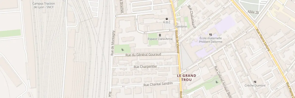 Plan du 15 Rue Général Gouraud à Lyon 8e Arrondissement