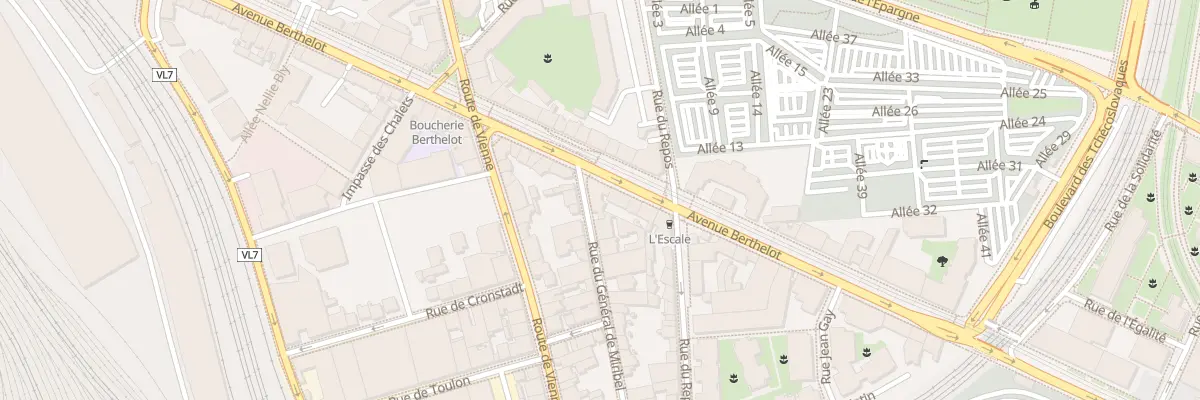 Plan du 166 Av Berthelot à Lyon 7e Arrondissement