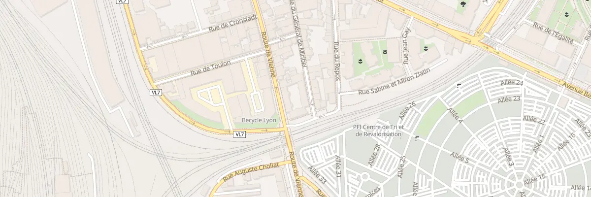 Plan du 89 Rte de Vienne à Lyon 7e Arrondissement