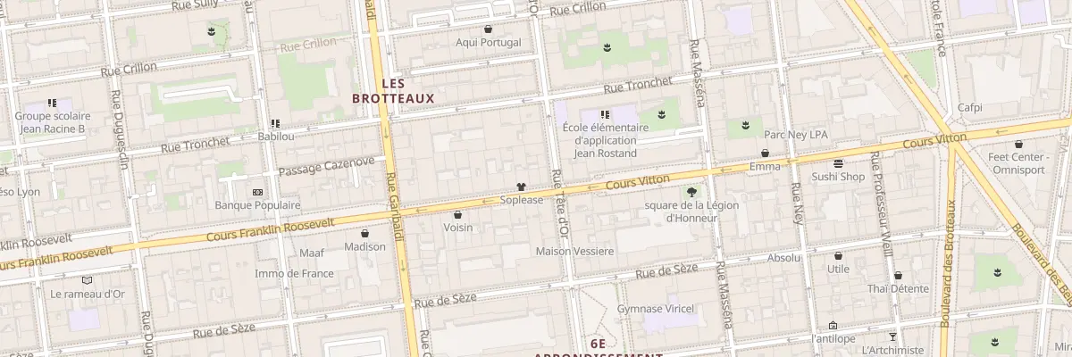 Plan du 23 Crs Vitton à Lyon 6e Arrondissement