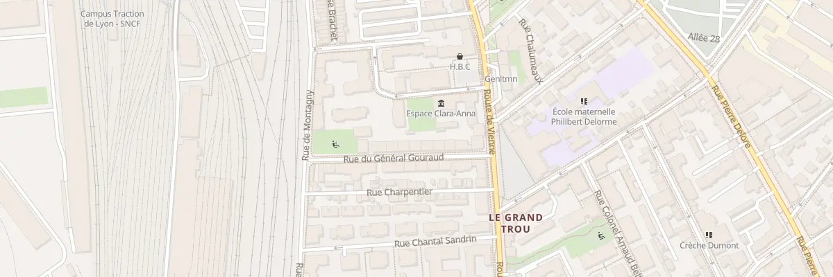 Plan du 17 Rue Général Gouraud à Lyon 8e Arrondissement