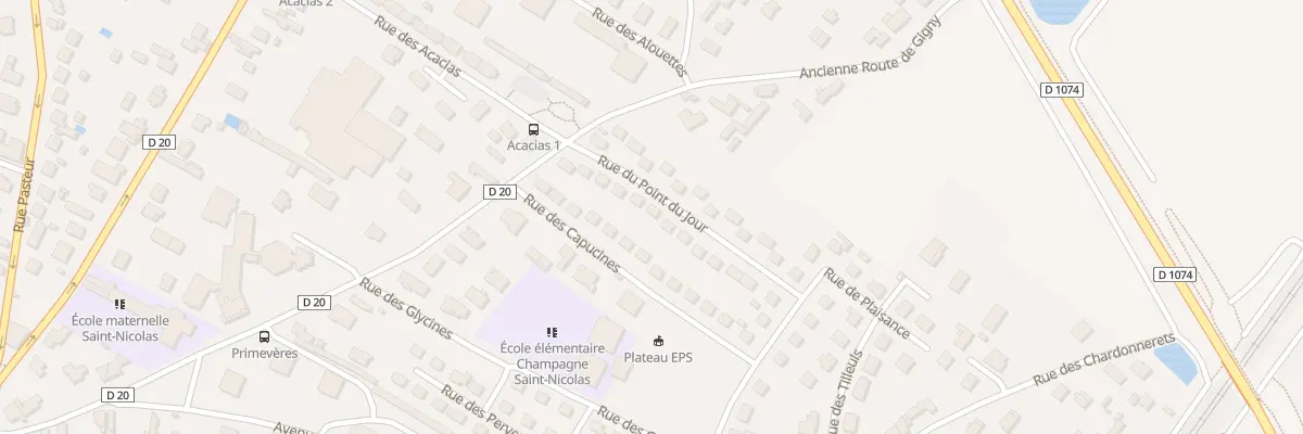 Plan du 12 Rue du Point du Jour à Beaune