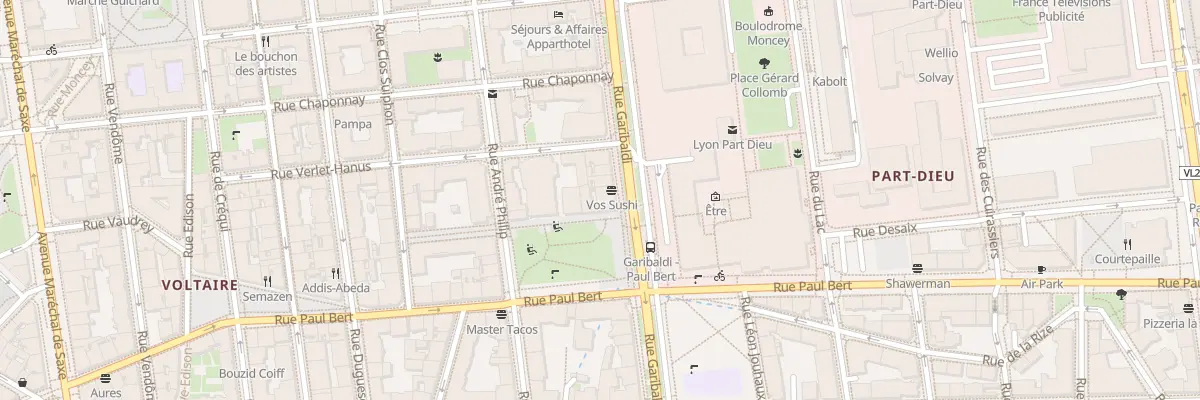 Plan du 218 Rue Garibaldi à Lyon 3e Arrondissement