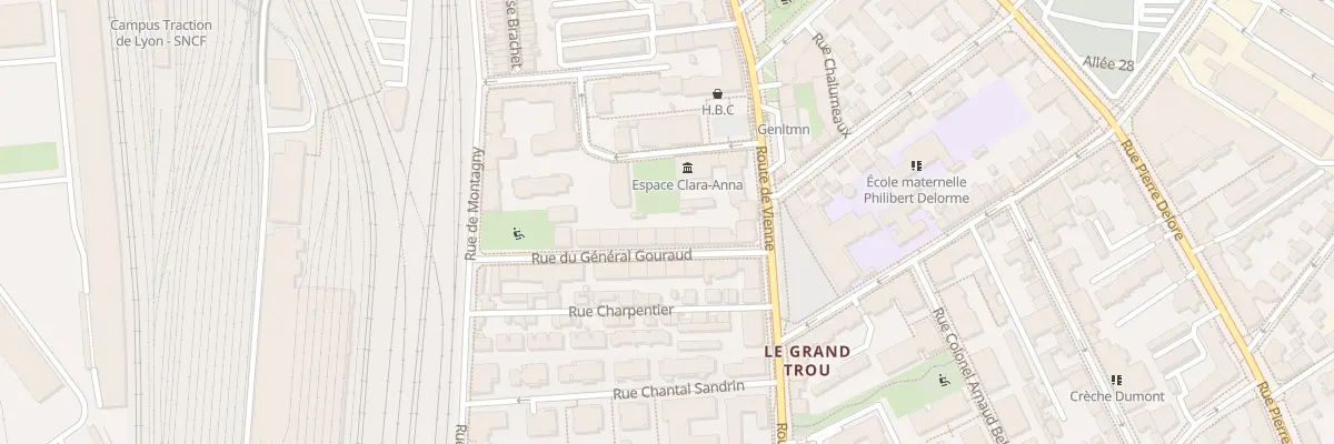 Plan du 19 Rue Général Gouraud à Lyon 8e Arrondissement