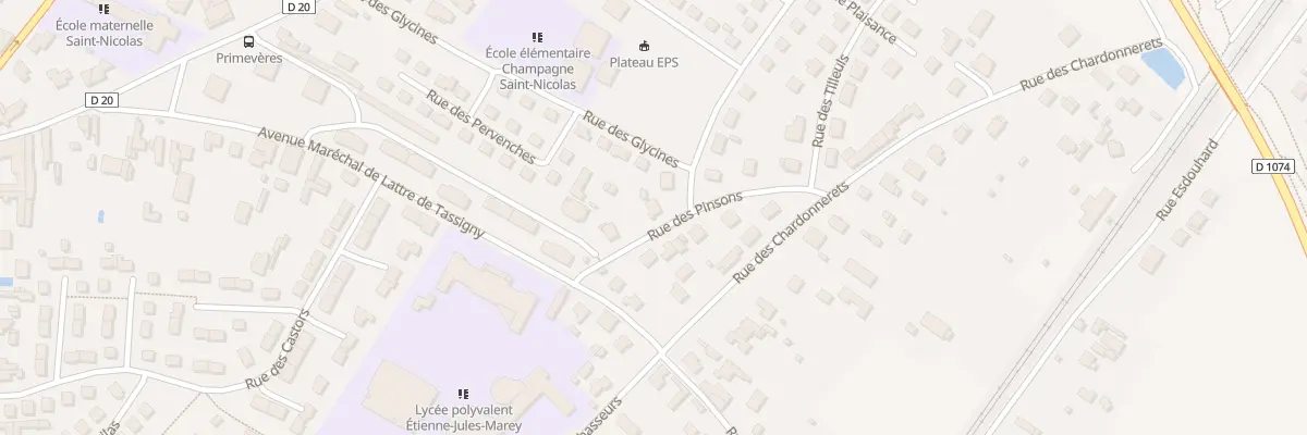 Plan du 5 Rue des Pinsons à Beaune