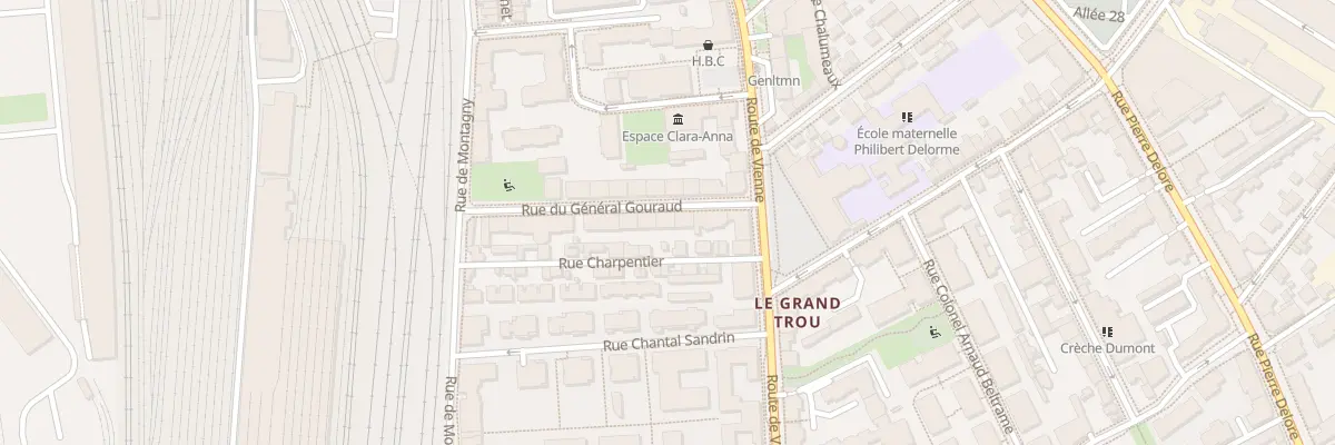 Plan du 22 Rue Général Gouraud à Lyon 8e Arrondissement