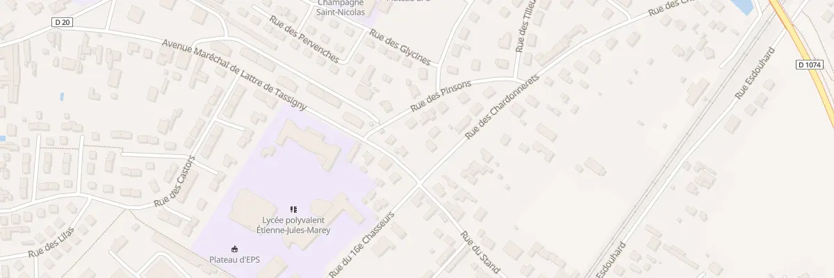 Plan du 4 Av Mal de Lattre de Tassigny à Beaune