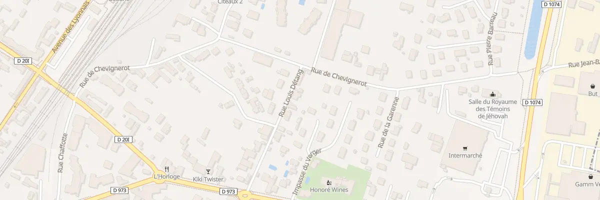 Plan du 12 Rue Louis Détang à Beaune