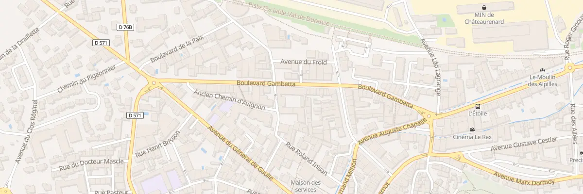 Plan du 10 Rue Emile Zola à Châteaurenard