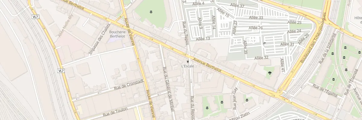 Plan du 174 Av Berthelot à Lyon 7e Arrondissement