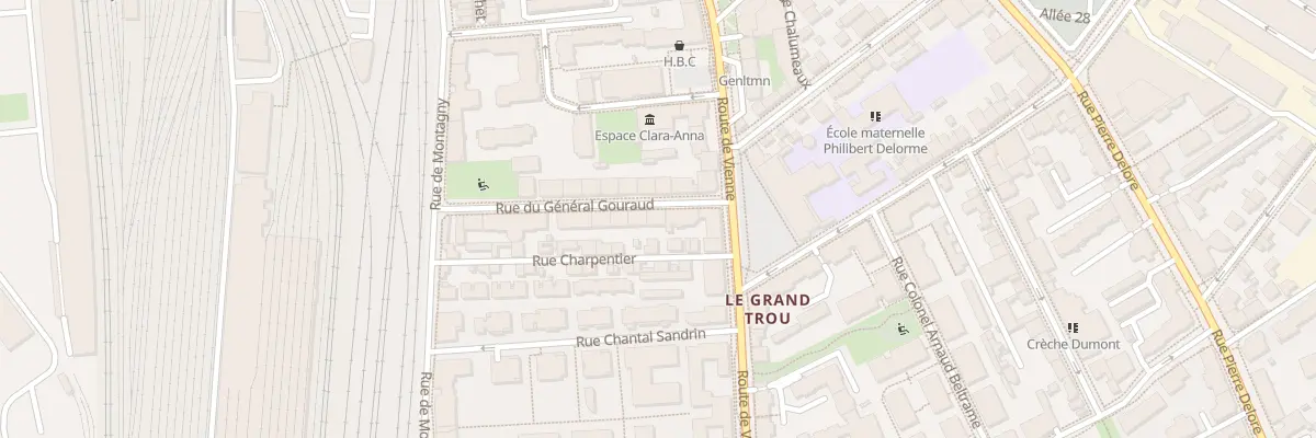 Plan du 24 Rue Général Gouraud à Lyon 8e Arrondissement