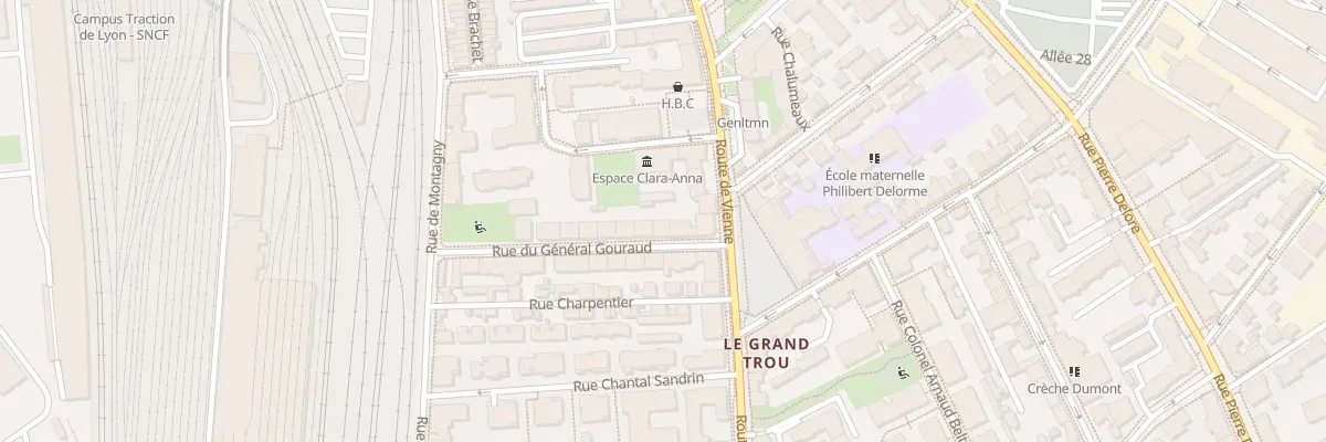 Plan du 23 Rue Général Gouraud à Lyon 8e Arrondissement
