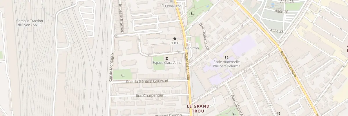 Plan du 5 Rue du Presbytère à Lyon 8e Arrondissement