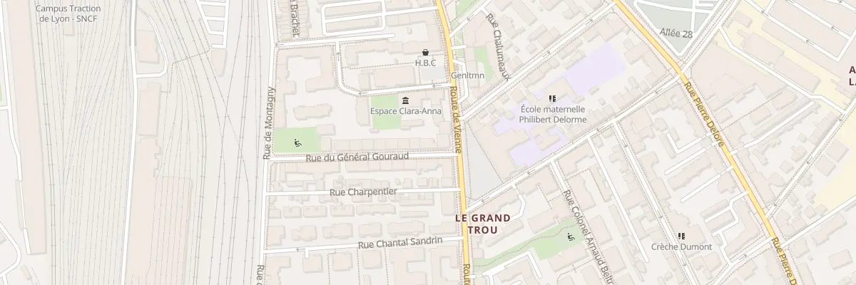 Plan du 25 Rue Général Gouraud à Lyon 8e Arrondissement