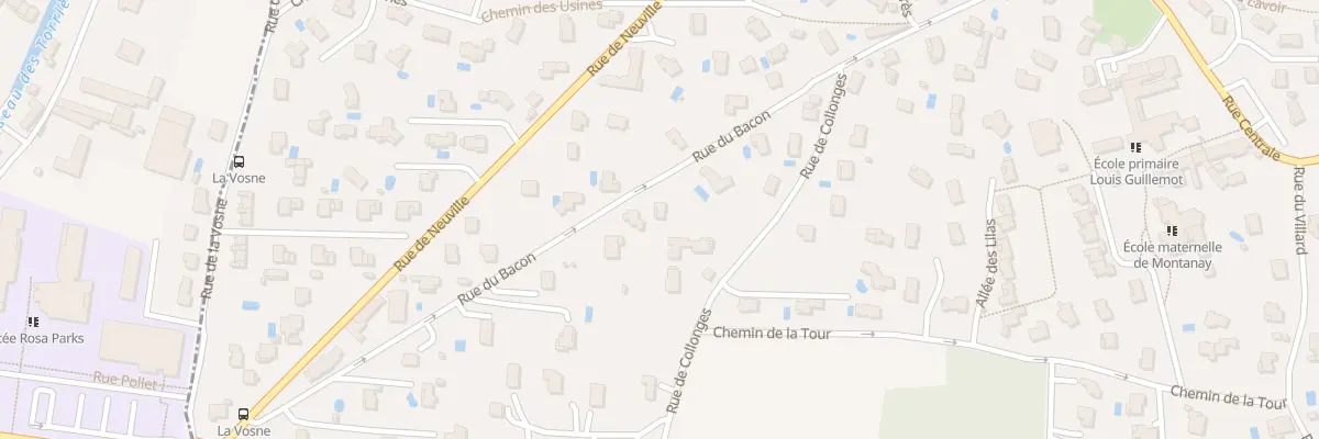 Plan du 391 Rue du Bacon à Montanay