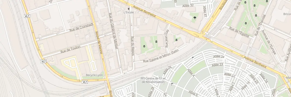 Plan du 65 Rue du Repos à Lyon 7e Arrondissement