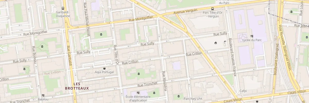 Plan du 93 Rue Crillon à Lyon 6e Arrondissement