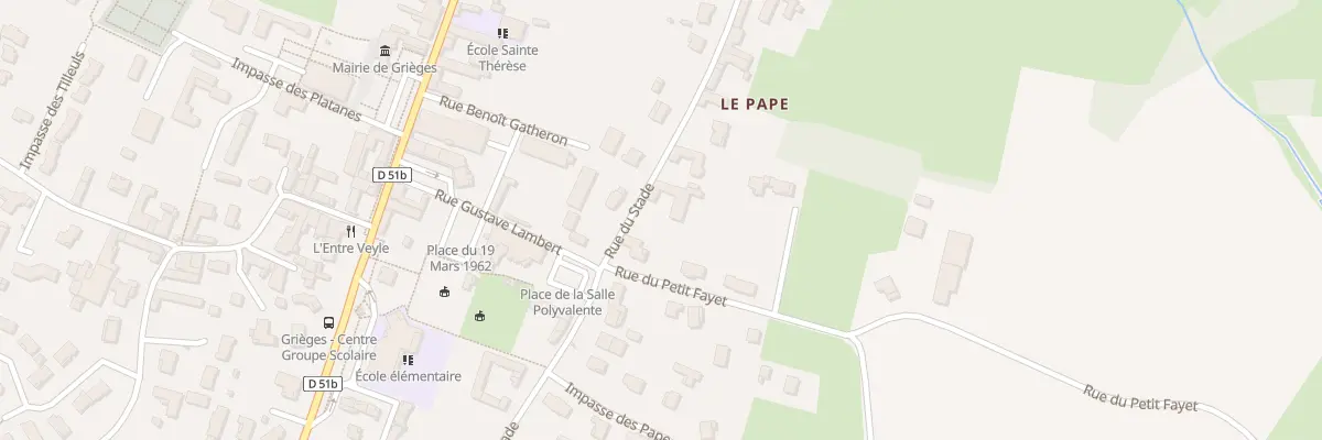 Plan du 661 Rue du Stade à Grièges