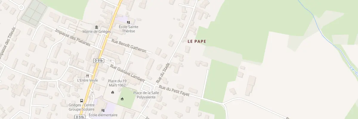 Plan du 629 Rue du Stade à Grièges