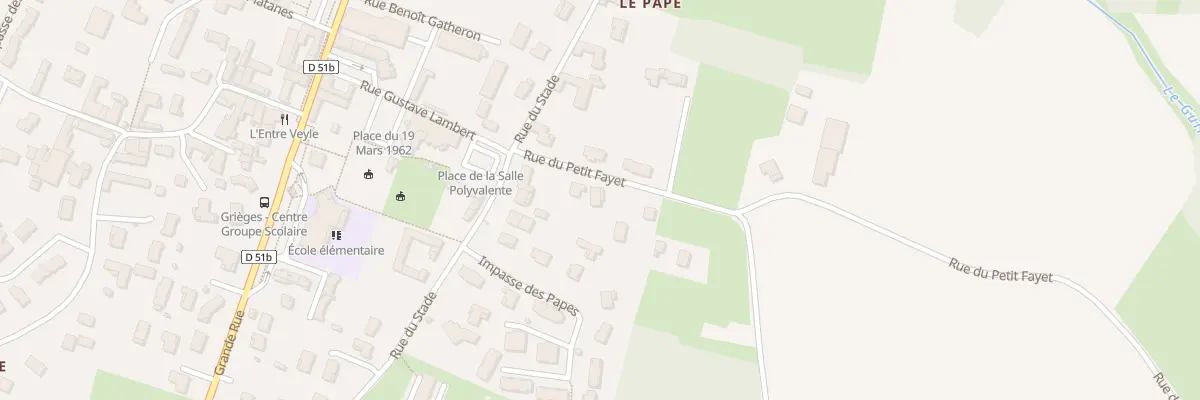 Plan du 90 Rue du Petit Fayet à Grièges