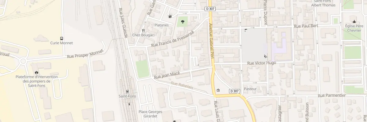 Plan du 10 Rue Ernest Renan à Saint-Fons