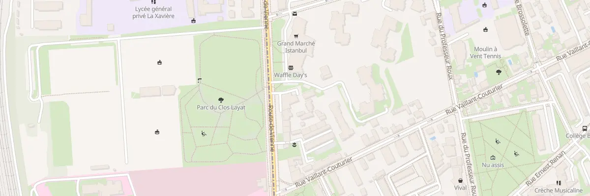 Plan du 287 Rte de Vienne à Vénissieux