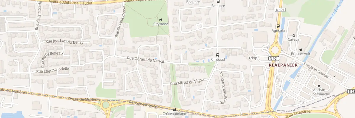 Plan du 12 Rue Gérard de Nerval au Pontet