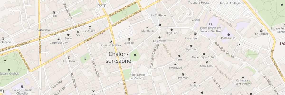 Plan du 15 Rue Carnot à Chalon-sur-Saône