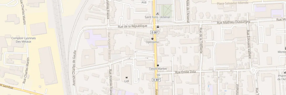 Plan du 54 Av Jean Jaurès à Saint-Fons